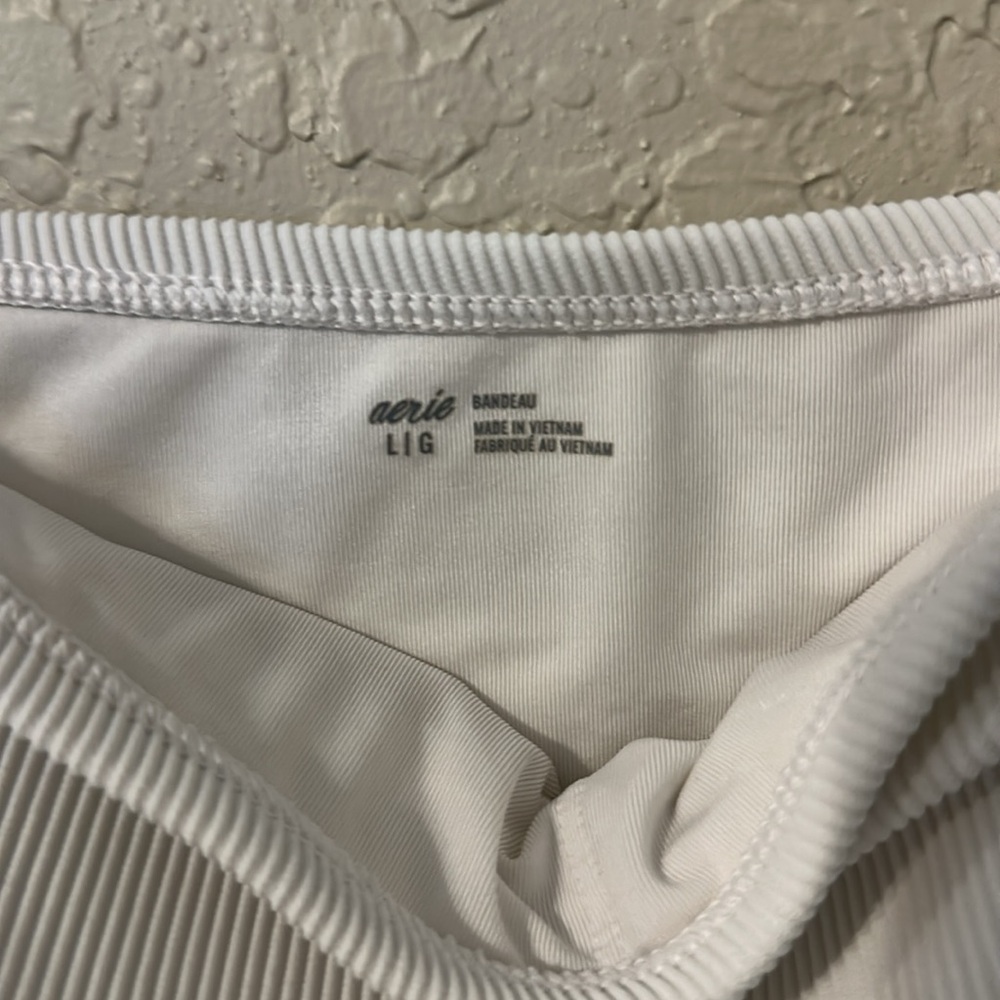Aerie White wide strap voop bikini top r - Picture 5 of 8